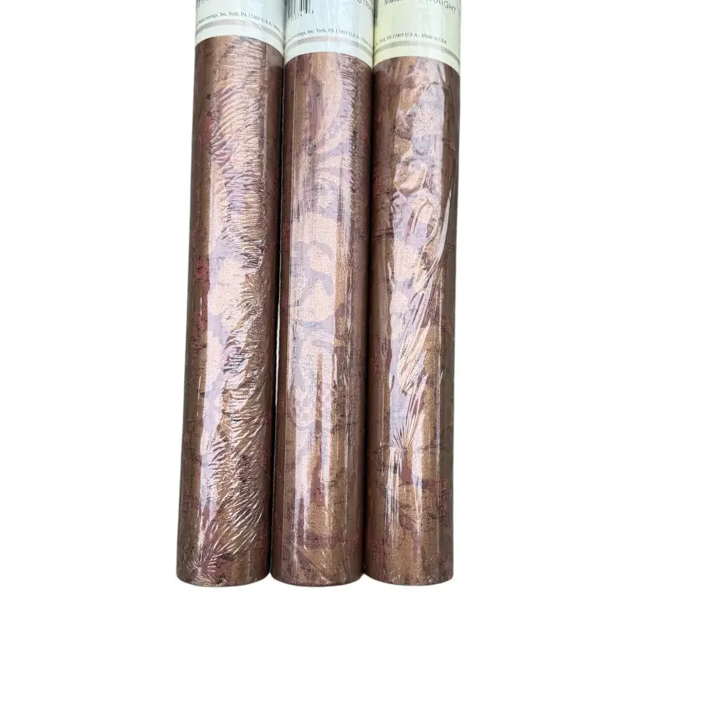Carlisle Company Fine Wallpaper Damask Gold Rust Lorraine CC9608 1 Roll NEW